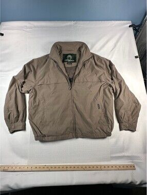 Weatherproof Men's Microfiber Golf Bomber Jacket Taupe Tan Size XL Windbreaker